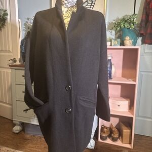 Madewell Black Sweater Cardigan With Pockets Sz Medium. Merino Wool Blend.